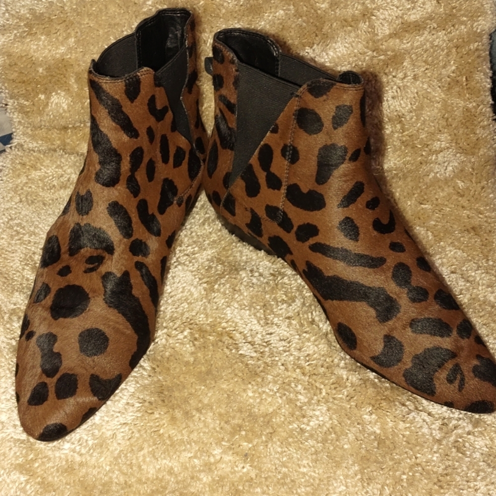 Ann Taylor Calf hair Chelsea boots